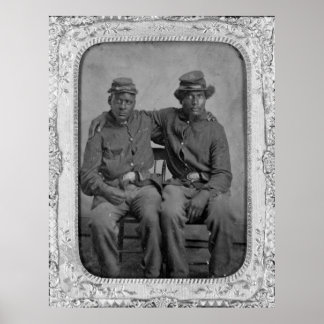 Soldaten des Zivilen Schwarzen Krieges, 1860er Poster