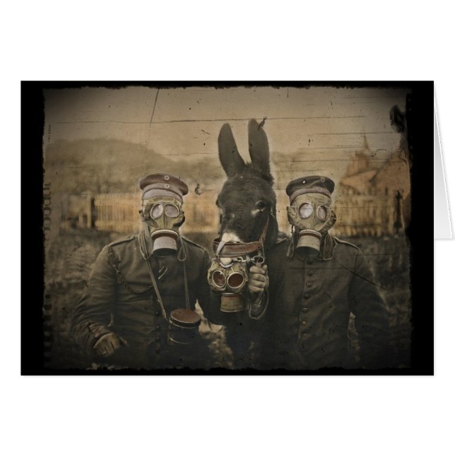 Soldaten, Donkey und Gasmasken (Vorderseite (Horizontal))