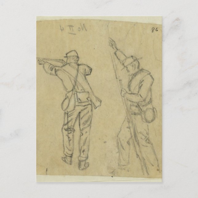 Soldaten feuern postkarte (Vorderseite)