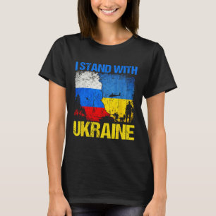 Soldaten-Flagge-Unterstützung I Stand With Ukraine T-Shirt