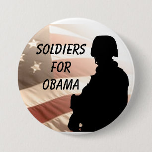 Soldaten für OBAMA Button