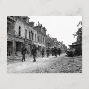 Soldaten in Caen Postkarte