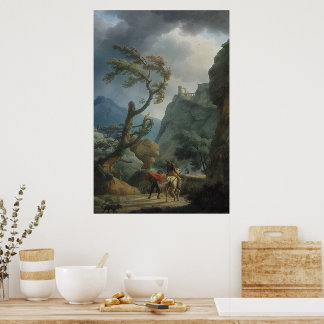 Soldaten in einer Bergschlucht (1789) Poster