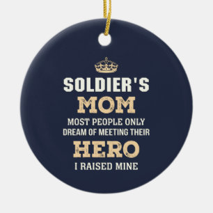 Soldaten Mama Hero Foto angehoben Keramik Ornament