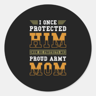 Soldaten Mama Proud Army Mama Runder Aufkleber