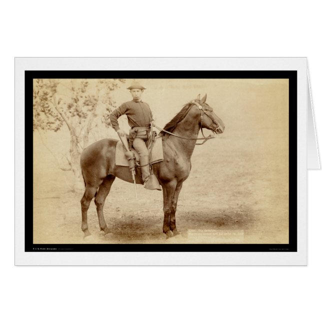 Soldaten & Pferde im Lager Cheyenne SD 1890 (Vorderseite (Horizontal))
