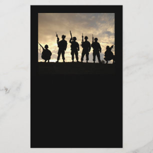 Soldaten-Silhouette Briefpapier
