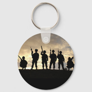 Soldaten-Silhouetten Schlüsselanhänger