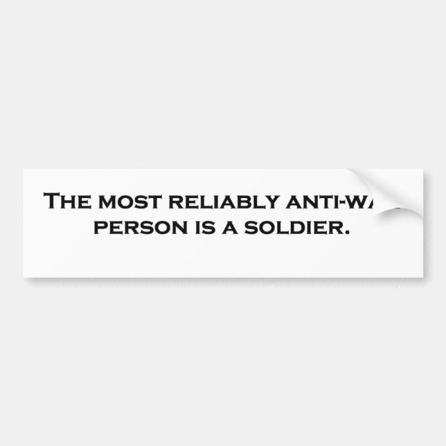 Soldaten sind Antikriegs Autoaufkleber (Vorne)