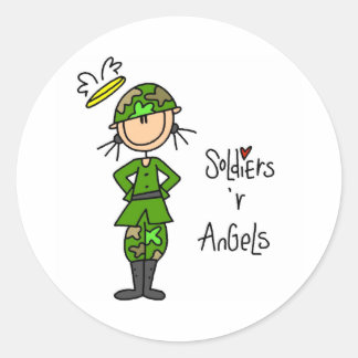 Soldaten sind Engel Runder Aufkleber