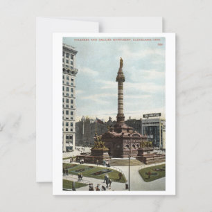 Soldaten- und Matrosendenkmal Cleveland 1910 Vinta Postkarte