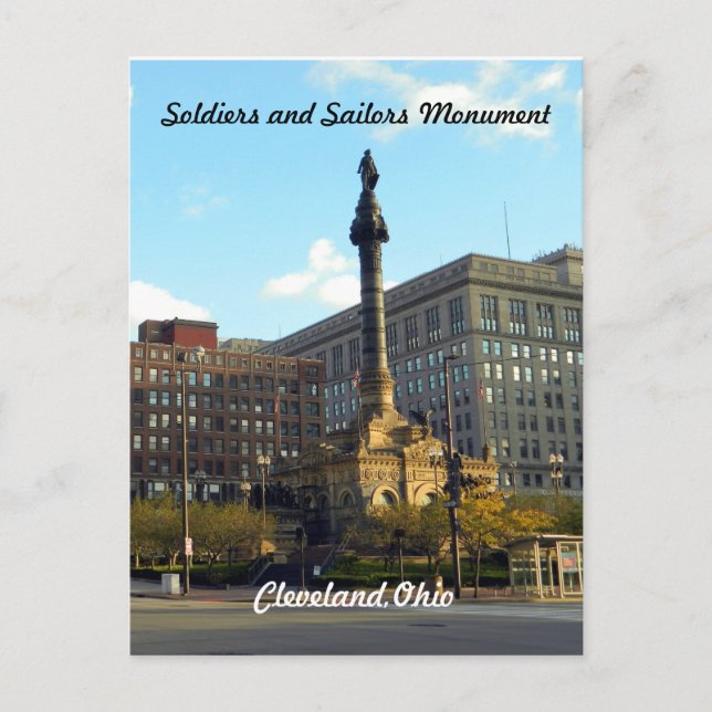 Soldaten und Seeleute Cleveland Ohio Postkarte (Vorderseite)