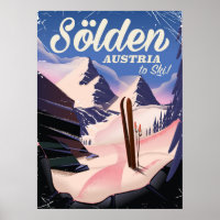 Sölden Austria Vintages Skipposter