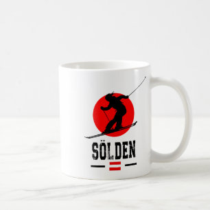 Sölden Österreich Skigebiet Alpen Österreichisches Kaffeetasse