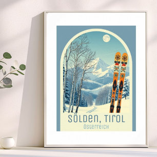 Sölden Österreich Skigebiet Österreich Arlberg Poster