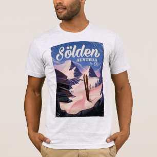 Sölden Österreich Vintage-Skiplakat T-Shirt
