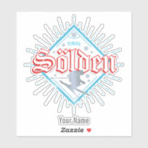 Solden Tirol Retro Skier Vintager Skiurlaub