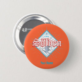 Solden Tirol Retro Skier Vintager Skiurlaub Button