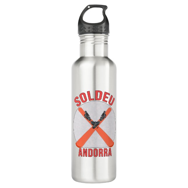Soldeu, Andorra Edelstahlflasche (Vorderseite)