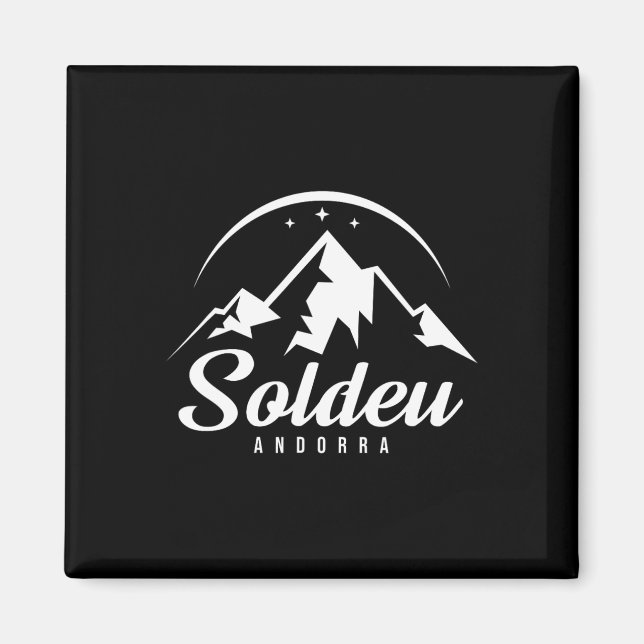 Soldeu Andorra Skigebiet Snowboarden Magnet (Vorne)