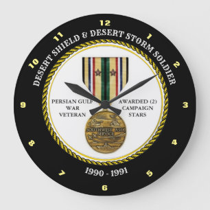 SOLDIER 2 STERNE / DESERT SHIELD & STORM GROßE WANDUHR