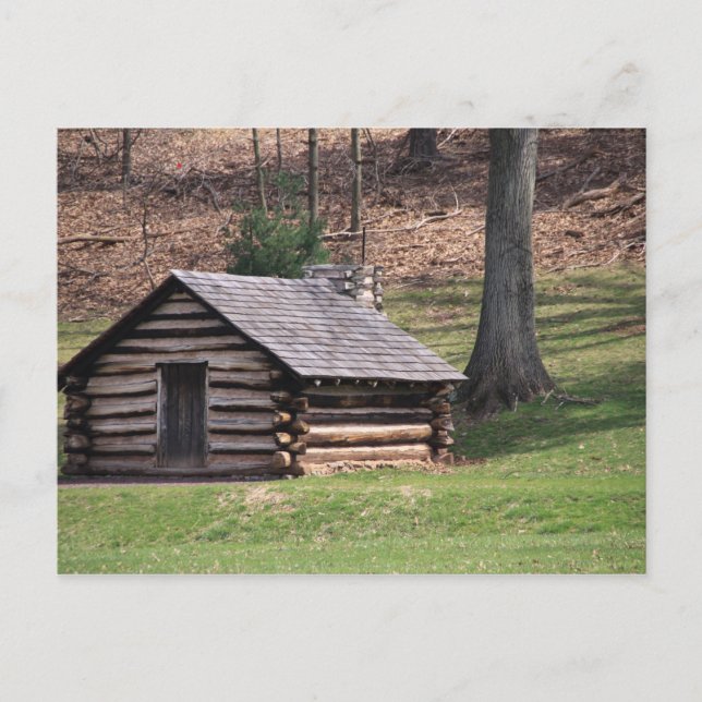 Soldier Cabin ~ Valley Forge Postkarte (Vorderseite)