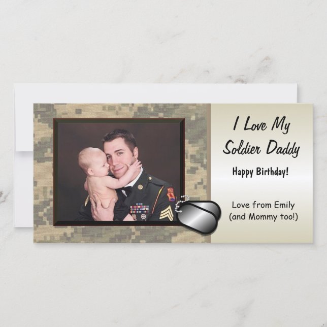 Soldier Daddy Birthday Custom Personalisiert (Vorderseite)