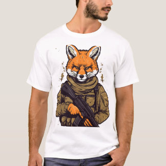 Soldier Fox Army Military Fox T-Shirt