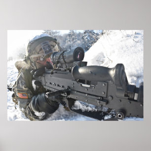 Soldier führt Aufklärungsmission durch Poster