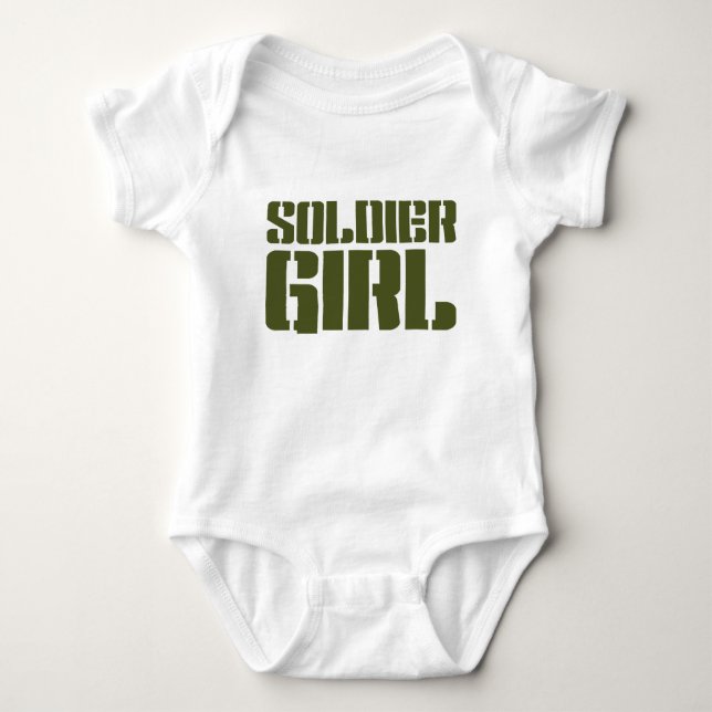 SOLDIER GIRL BABY STRAMPLER (Vorderseite)