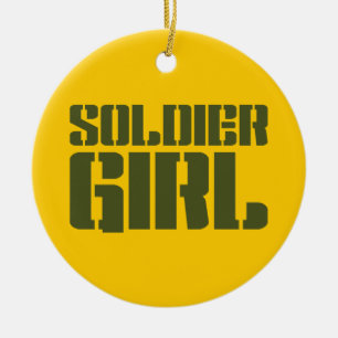 SOLDIER GIRL KERAMIK ORNAMENT
