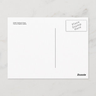 Soldier Kneeling im Gebet Postkarte