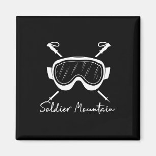 Soldier Mountain Idaho Skifahren Ski Brille Urlaub Magnet