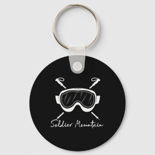 Soldier Mountain Idaho Skifahren Ski Brille Urlaub Schlüsselanhänger