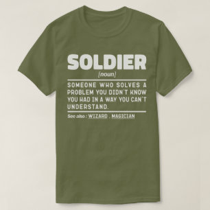 Soldier Noun Definition Ruhender Veteran Vater Coo T-Shirt