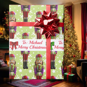 Soldier Nutcracker personalisieren Weihnachtsschne Geschenkpapier