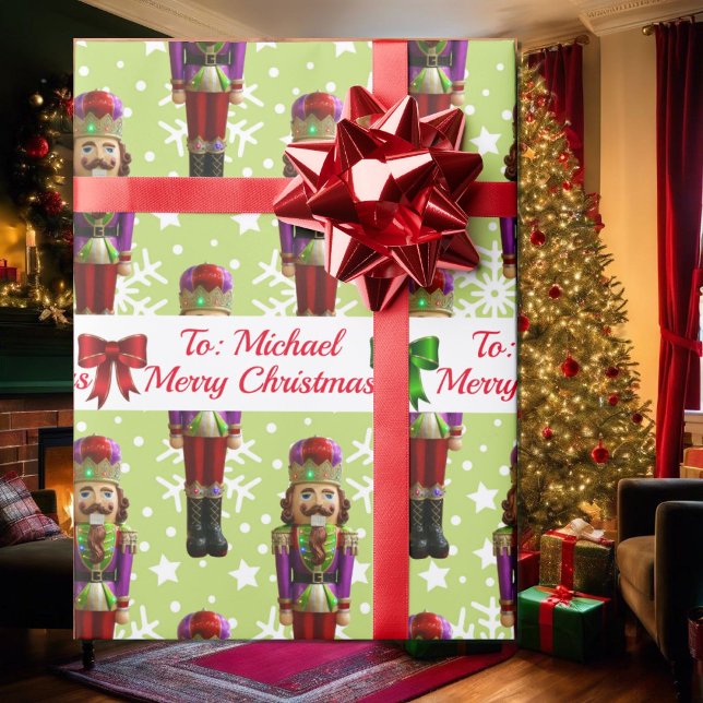 Soldier Nutcracker personalisieren Weihnachtsschne Geschenkpapier (Von Creator hochgeladen)