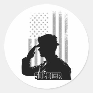 Soldier Runder Aufkleber
