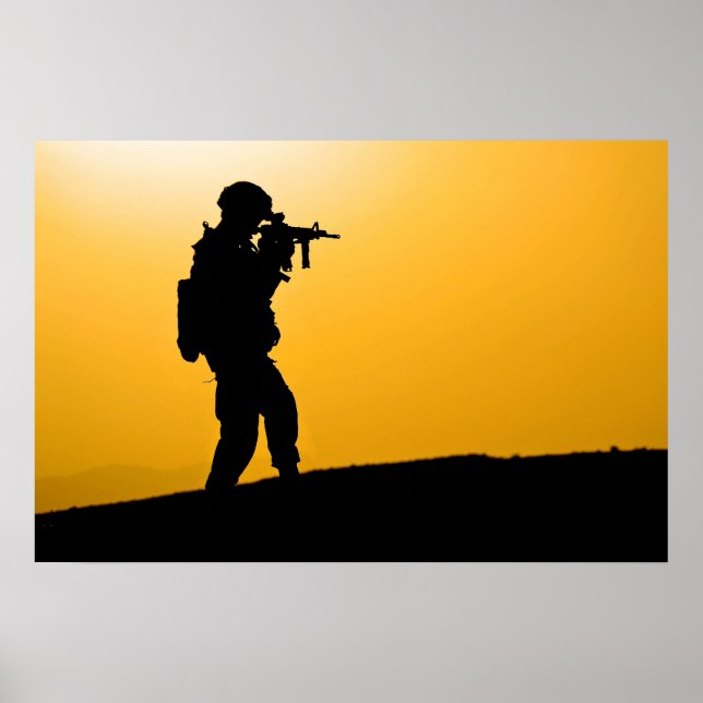 Soldier-Silhouette Poster (Vorne)