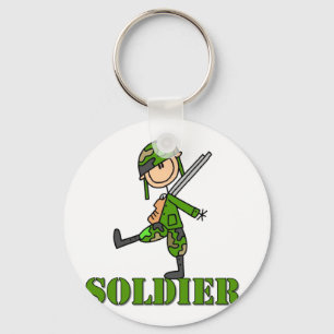 Soldier Strichmännchen Schlüsselanhänger