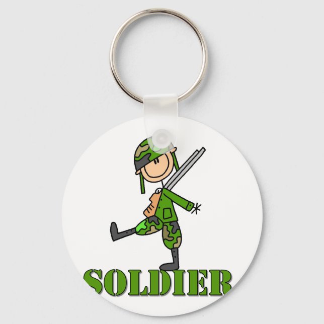 Soldier Strichmännchen Schlüsselanhänger (Vorderseite)