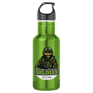 Soldier Tactical Logo – Militär-Emblem-Design Edelstahlflasche