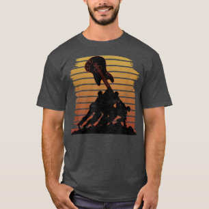 Soldier Veteran heben Flagge auf Vintagem Gitarren T-Shirt