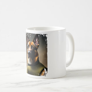 SoldierDressed belgisches Malinois Portrait für Hu Kaffeetasse