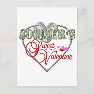 Soldiers Sweet Valentine Feiertagspostkarte