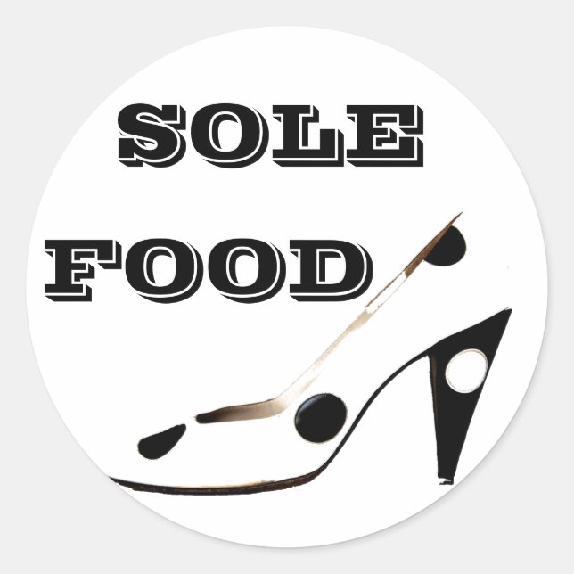 "Sole Food"-Schuhfanatiker Runder Aufkleber (Vorderseite)