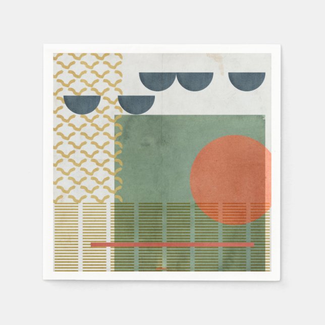 Soleil Rouge III Serviette (Vorderseite)