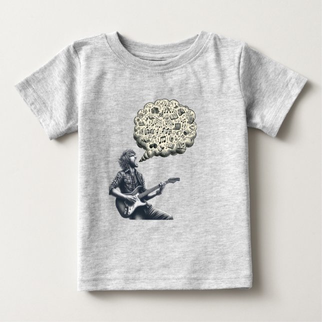 Solfeggio explodierender Gitarrenspieler Baby T-shirt (Vorderseite)