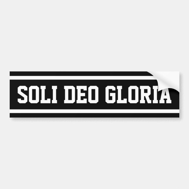 Soli Deo Gloria Autoaufkleber (Vorne)
