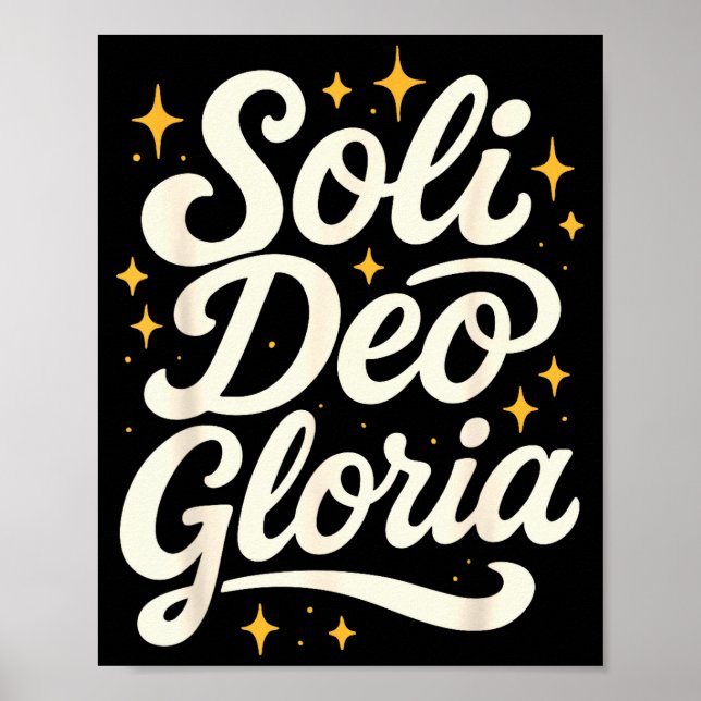 Soli Deo Gloria Reformed Christian Theology Design Poster (Vorne)